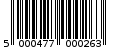 Γραμμωτός κωδικός 5000477000263