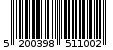 Γραμμωτός κωδικός 5200398511002