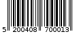 Γραμμωτός κωδικός 5200408700013