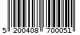 Γραμμωτός κωδικός 5200408700051