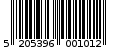 Γραμμωτός κωδικός 5205396001012