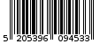 Γραμμωτός κωδικός 5205396094533