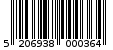 Γραμμωτός κωδικός 5206938000364