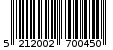 Γραμμωτός κωδικός 5212002700450