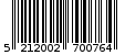 Γραμμωτός κωδικός 5212002700764