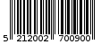 Γραμμωτός κωδικός 5212002700900