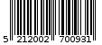 Γραμμωτός κωδικός 5212002700931