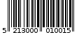 Γραμμωτός κωδικός 5213000010015
