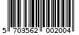 Γραμμωτός κωδικός 5703562002004