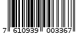 Γραμμωτός κωδικός 7610939003367